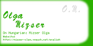 olga mizser business card
